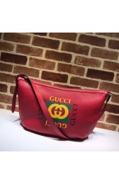 Replica Gucci Print half-moon hobo bag 523588 red HV08366YP94