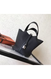 Replica Hermes Picotin Lock PM Bags Original Leather H8688 black HV07744DY71