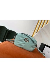 Replica High Quality Gucci GG Marmont Matelasse samll Shoulder Bag 447632 Pastel green HV09870Jh90