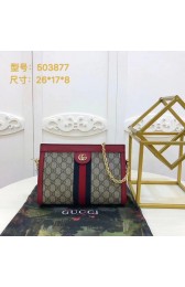 Replica High Quality Gucci GG Ophidia Small original leather Shoulder Bag A503877 red HV01110Jh90