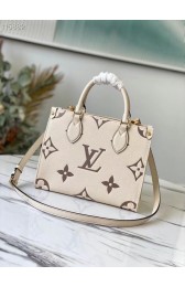 Replica Louis Vuitton ONTHEGO PM - EXCLUSIVELY ONLINE M45654 cream HV10043ED66