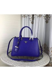 Replica Prada Double Tote Bag Litchi Leather 1579 Blue HV04788ls37