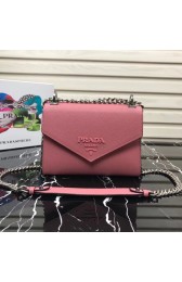 Replica Prada Monochrome Saffiano leather bag 1BD127 pink HV00869aG44