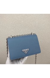 Replica Prada Saffiano leather mini shoulder bag 2BD032 blue HV02235hD86