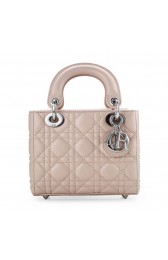 Replica Top 2014 Dior Original leather 44552 light apricot silver chain HV02093Vx24