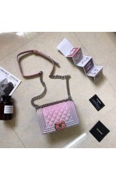 Small BOY CHANEL Handbag A67085 pink HV07924fw56