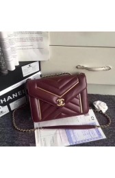 Top Chanel Classic Flap Bag Original Leather A77056 Wine HV04730yq38