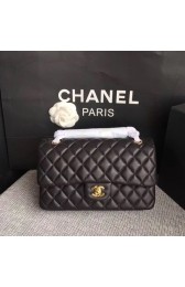 Top Chanel Flap Shoulder Bag Original Deer leather A1112 black gold chain HV07285yq38