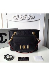 Top Chanel Original Deerskin Leather Classic Flap Bag 57219 black HV06190yq38