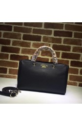 Top Gucci Bamboo Tote Bag Calf Leather 323660 Black HV01215eo14